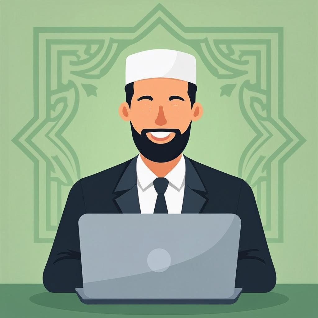 Muslim entrepreneur using Cek Bisnis Halal service